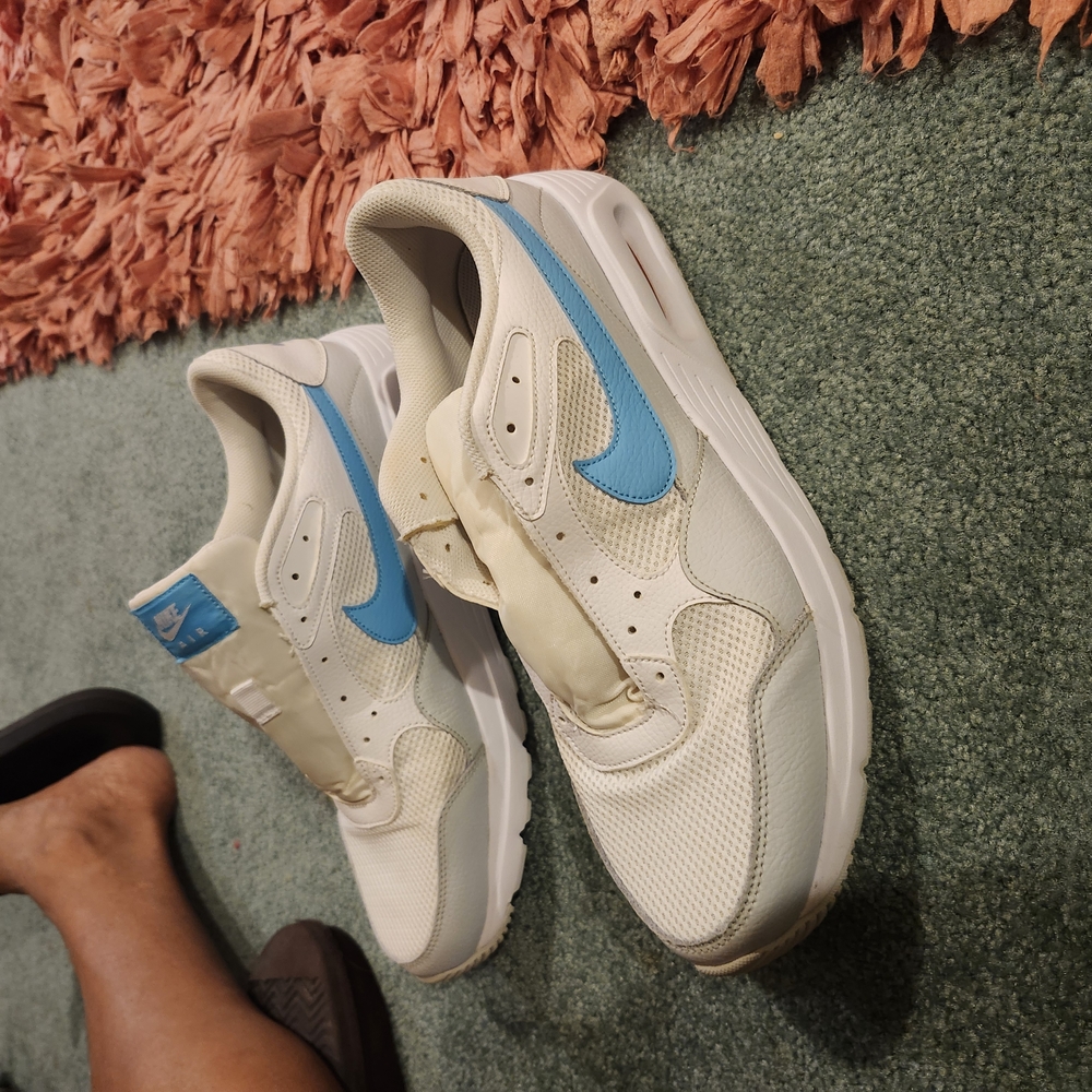 Nike Air Max White and Sky Blue Sneakers